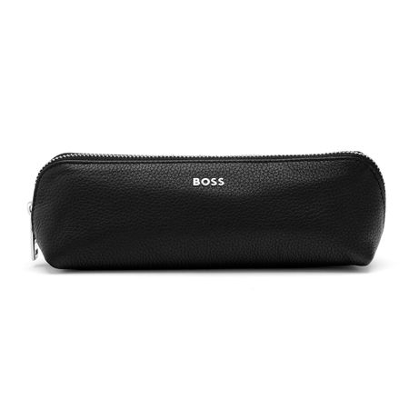 Hugo Boss Stifte-Etui Classic Grained schwarz für mehrere Schreibgeräte mit Reißverschluss von Hugo Boss