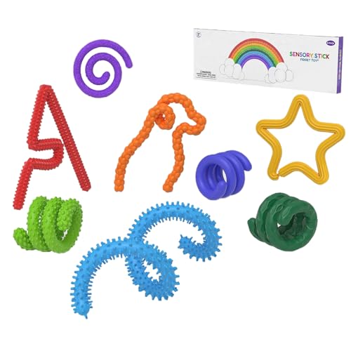 8 Pack Fidget Toys Sensory Stick - Strukturierte Dehnbare Sensorische Zappelspielzeug - Strukturiertes Beruhigendes Sensorisches Spielzeug Für Autismus Kinder Klassenzimmer Schüler 8 Pack Fidget Toys Sensory Stick - Strukturierte Dehnbare Sensorische Zappelspielzeug - Strukturiertes Beruhigendes Sensorisches Spielzeug Für Autismus Kinder Klassenzimmer Schüler von Hugsweet