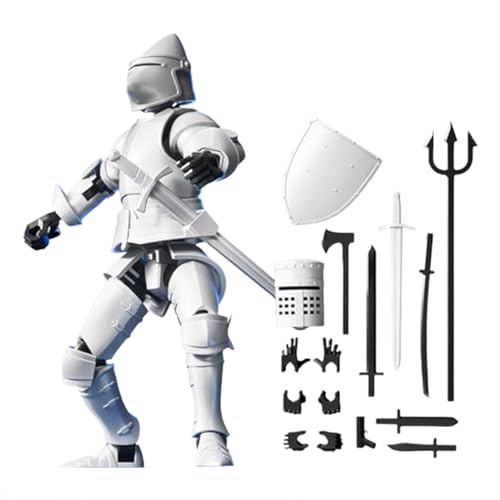 Hugsweet Anime Actionfiguren 13 Mittelalter Ritter Actionfiguren-Set bewegliche 13 Kriegerfigur mit Waffen und Desktop Dekorationen für Spielliebhaber von Hugsweet