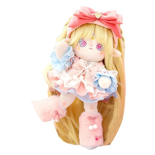 Hugsweet Baumwollpuppe mit Skelett, Plüsch-Anziehpuppe - Anziehpuppen Anime Plüschtiere Skelett,Entzückende 30-cm-Sammelpuppe, die die Feinmotorik für Rollenspiele fördert von Hugsweet