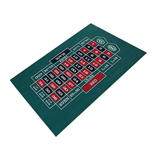 Hugsweet Doppelseitige Tischplatte Filz Blackjack und Pokermatte Roulette Tabletop Layout Matte Spiel Tischmatte Kartenspiel Zubehör von Hugsweet