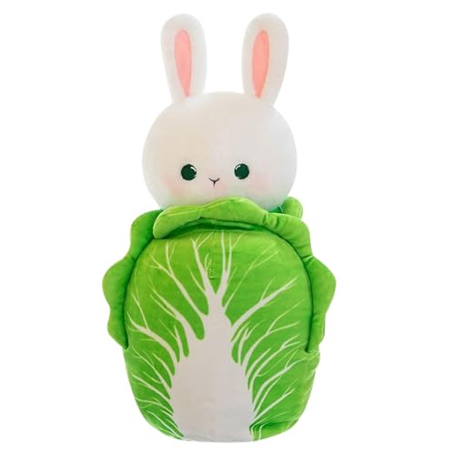 Hugsweet Hasenplüschkissen, Hasengefüllter Tier, Weiche Plüschkohl Kaninchen -Figur, Gefüllte umarmende tierische Hasenspielzeug für Wohnzimmer, Schlafzimmer, Auto, Sofa, Couch von Hugsweet