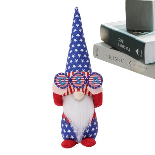 Hugsweet Plüschzwerge zum Unabhängigkeitstag, Patriotische Zwerge zum 4. Juli | Memorial Day Gnomes Independence Day Ornament | Patriotische Zwergendekorationen für den Unabhängigkeitstag, den von Hugsweet