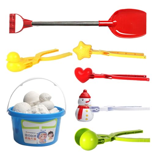 Hugsweet Schneeball-Maker-Clips, Winter-Schneeball-Spielzeug-Sets, Outdoor-Schneeball-Maker-Spielzeug für Kinder, Sandspielzeug für Strandspieler-Aktivitäten von Hugsweet