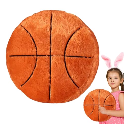 Hugsweet Sport-Wurfkissen,Basketball-Plüschkissen, Sportgefüllte Wurfkissen, Weiches, gefülltes Kissen, Sportspielzeugkissen für Büro- und Schlafzimmerkomfort von Hugsweet