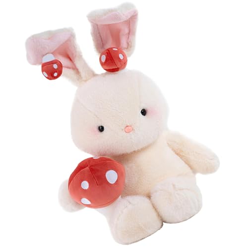 Hugsweet Stoffed Bunny, ausgestopftes Tier, Süße Puppenspielzeug mit Pilz, Kuschelige Charaktersammlung, umarmt Plüschpuppen für die Heimdekoration von Hugsweet