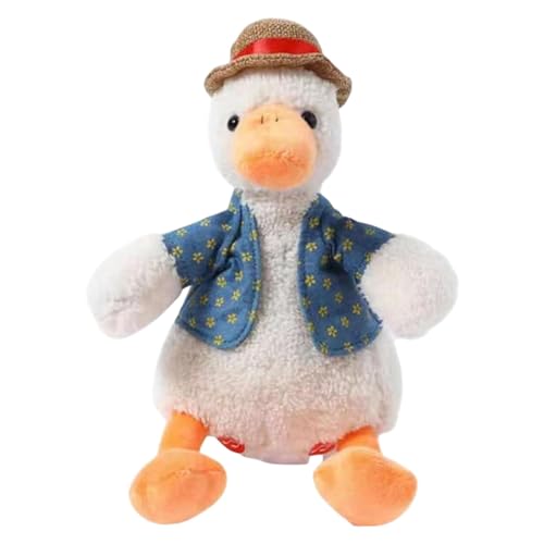 Hugsweet Tanzende Ente Stofftiere, singende Ente Plüsch | Singen Duck Stoffed Animal - Plüsch interaktive Spielzeugfiguren, lustige interaktive Puppe im gelben für Geburtstag Kinder von Hugsweet