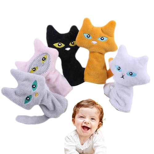 Hugsweet Tierische Fingerpuppen,Fingerpuppe - 5 Stück Tierplüschpuppen | Fingerpuppen-Set, Partygeschenke, Bildung, Lernhilfe, Geschichtenzeit, Spielzeit von Hugsweet