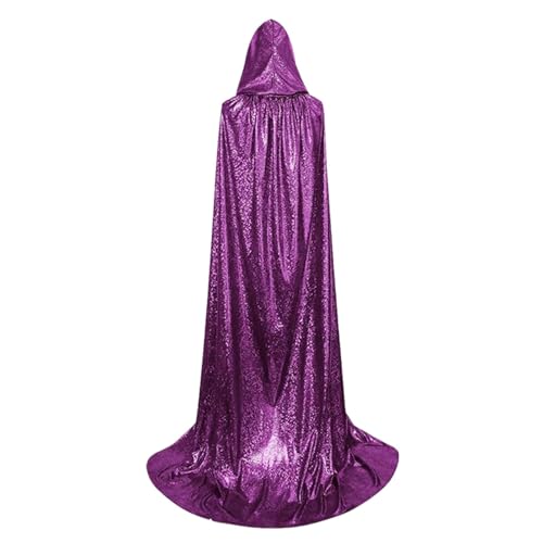 Hugsweet Umhang in voller Länge für Erwachsene, Karneval, Halloween, Hexenkostüme, Umhang - Weiche Komfort-Kostümroben für Damen - Umhang in voller Länge, Mardi Gras, Unisex-Umhang mit Kapuze für von Hugsweet