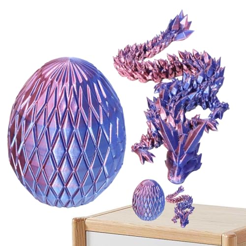 Hugsweet Zappeln Sie Drachen in einem Ei, Drachenei für Kinder | 3D-gedrucktes realistisches Eierspielzeug für Kinder - Niedliches Tier-Fidget-Spielzeug, Desktop-Dekoration für Auto-Armaturenbretter, von Hugsweet