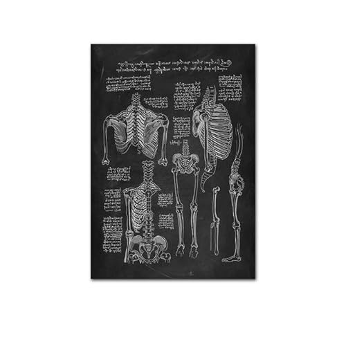 1pc Anatomie des menschlichen Körpers Poster medizinische Klinik Wand dekorative Bild Körper Organ System Leinwand Malerei Medizin Bildung Poster(N,20x30cm no Frame) von Huhpa