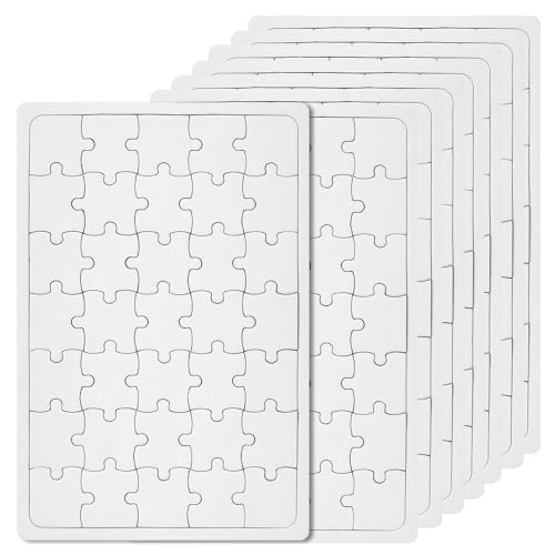 Huiguli Puzzle Selber Gestahlten, 8 Stück Puzzle mit Rahmen, 35 Teile Mini Puzzle Kinder,Personalisiertes Puzzle für Kinder zum Malen（10 * 15cm） von Huiguli