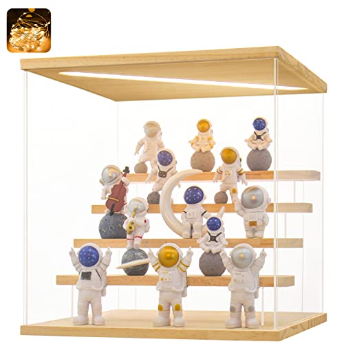 Acryl Vitrine / Schaukasten / Display Case / Acryl Box für Modell, Figuren, Sammlerstücke, Mineralien | mit LED Beleuchtung (5 Stufen, 30x28x30 cm) von Huijintao