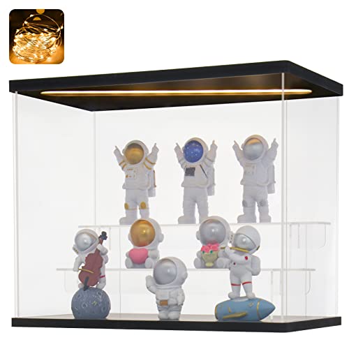 Acryl Vitrine / Schaukasten / Display Case / Acryl Box für Modellautos, Figuren, Sammlerstücke | mit LED Beleuchtung (3-Stufen, 30x16x24 cm) von Huijintao