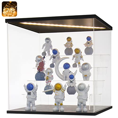 Acryl Vitrine / Schaukasten / Display Case / Acryl Box für Modellautos, Figuren, Sammlerstücke | mit LED Beleuchtung (5-Stufen, 30x28x30 cm) von Huijintao