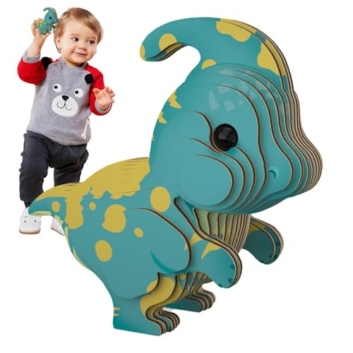 Huitrcrio Hands Craft 3D-Puzzle,3D-Dinosaurier-Puzzles | Niedliches 3D-Tierpuzzle,Sicheres recycelbares Tierbaustein-Baupuzzle von Huitrcrio