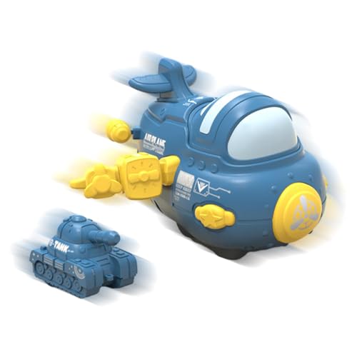 Huitrcrio Reibungsflugzeug, Push-and-Go-Flugzeug - Trägheitsflugzeugspielzeug mit eingebautem Tank | Bump And Go Lernspielzeugflugzeug für Kleinkinder mit drehbaren Flügeln für und Mädchen ab 3 Jahren von Huitrcrio