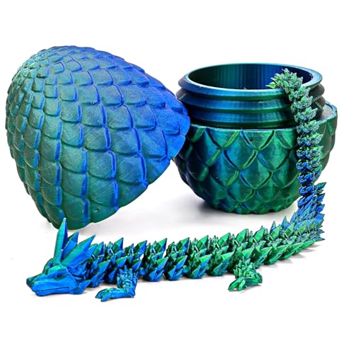 Huiyuenuo 3D Drache Im Ei Drachenei Mit Drache, Kristall Drache, 3D Drache Im Ei, Geheimnisvolle Drachen Spielzeug für Erwachsene Kinder Geschenke Heim Und Bürodek. (Green) von Huiyuenuo