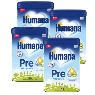 Humana Anfangsmilch Pre 4x 750g ab der Geburt von Humana