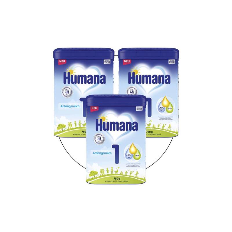 Humana Bundle 3er-Pack Anfangsmilch 1 750g von Humana