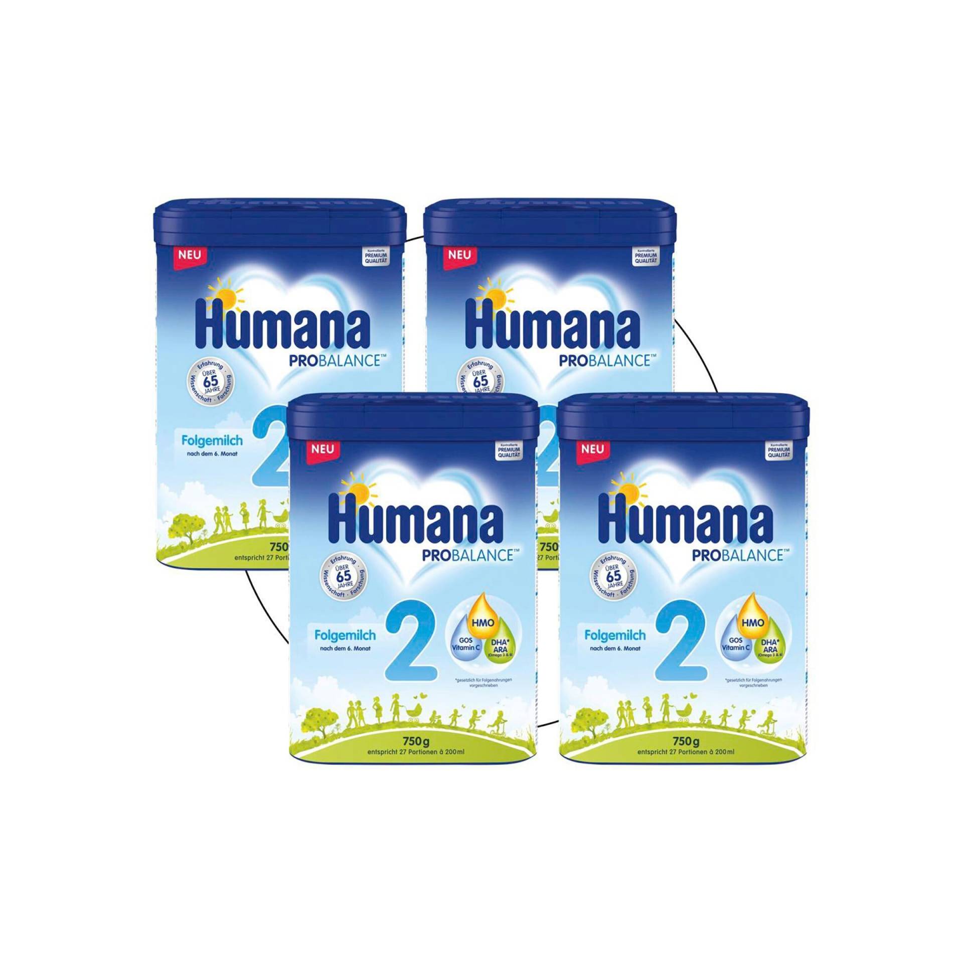 Humana Bundle 4er-Pack ProBalance 2 750g von Humana