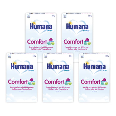 Humana Spezialnahrung Comfort Expert bei Blähungen, Koliken oder Verstopfung 5x 350g von Geburt an von Humana