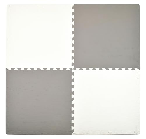 Humbi Eva Tappeto puzzle in schiuma per neonati e bambini Tappeto da gioco Tappeto fitness 60 x 60 x 1 cm, 4 pezzi, grafite, bianco Humbi Eva Tappeto puzzle in schiuma per neonati e bambini Tappeto da gioco Tappeto fitness 60 x 60 x 1 cm, 4 pezzi, grafite, bianco von Humbi