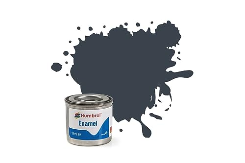 Humbrol 14 ML Nr. 1 TINLET Emaille Paint 32 (Dunkle Grau Matt) von Humbrol