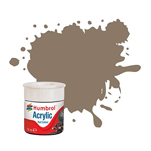 Humbrol Acryl-Lack Modellisenbahn, 14 ml Lack mit mattem Finish (grau). von Humbrol