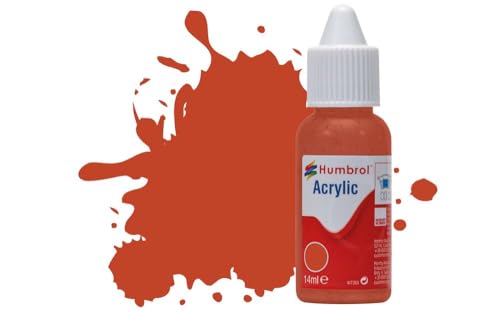 Humbrol Acryl-Tropfflasche, Nr. 100 Rotbraun – Matt, 14 ml von Humbrol