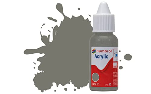 Humbrol Acrylfarbe Nr. 224 Dark Slate Grey Matt Tropfflasche, 14 ml von Humbrol