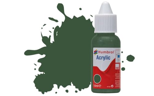 Humbrol Acrylfarbe Nr. 78 Cockpit Green Matt Tropfflasche, 14 ml von Humbrol