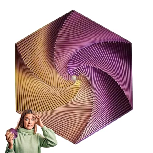 Fraktales Sechseck Zappelspielzeug, Buntes Sechseck Spiralspielzeug, 3D Druck SpiralIllusion Antistress Zappelspielzeug Gegen Angstzustände Und Stressabbau Für Kinder Und Erwachsene von Humdcdy