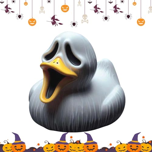 Horrorfilm Ente, Goth Satanic Duck Punk Duck Goth Harz Ente Ornamente, Halloween Neuheit Gruselige Ente Statue Für Zuhause, Tischdekoration von Humdcdy