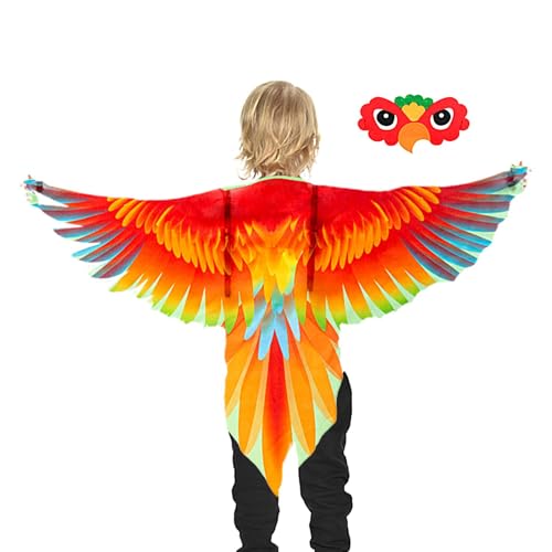 Humdcdy Dress Up Wings für kleine Mädchen,Vogel-Kostüm für Kinder - Vogelflügel-Kostüm für Rollenspiele | Rollenspielkostüm für tägliche Verkleidung, Schulaufführungen, Maskerade von Humdcdy