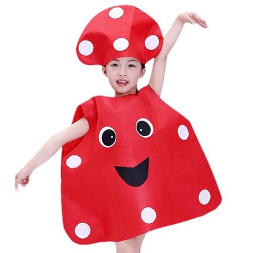 Humdcdy Kinderspiel-Outfits, Cosplay-Kostüme für Kinder,Obst-Gemüse-Halloween-Bühnenkostüm mit Hut | Kreatives Tanzoutfit, Kindertagskostüm für und Mädchen von Humdcdy