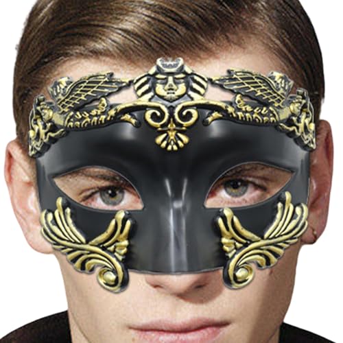 Humdcdy Mittelalterliche Gesichtsbedeckung, Antike Römisch Griechische Venezianische Maske Im Vintage Stil, Altgriechisch Ägyptische Männer Maskerade Abdeckung Für Karnevals Rollenspiele von Humdcdy