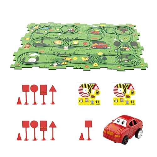 Humdcdy Puzzle-Schienenauto | 27-teiliges -Autobahn-Puzzle | Langlebiges -Spielzeug, multifunktionale Puzzle-Bahn für Spaß, Jungen, Mädchen ab 3 Jahren von Humdcdy