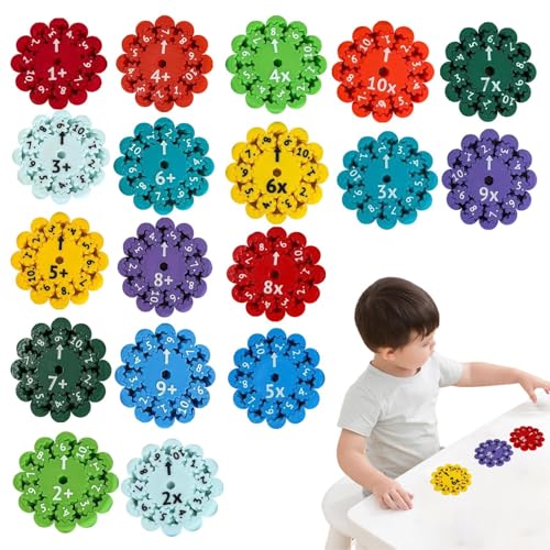 Mathe FaktenFidget Spinner, Mathe FaktenFidget Spinner Würfel Zahlenspinner Für Kinder, Addition, Subtraktion Multiplikation Division Fidget Spielzeug Set Für Den Heimunterricht von Humdcdy