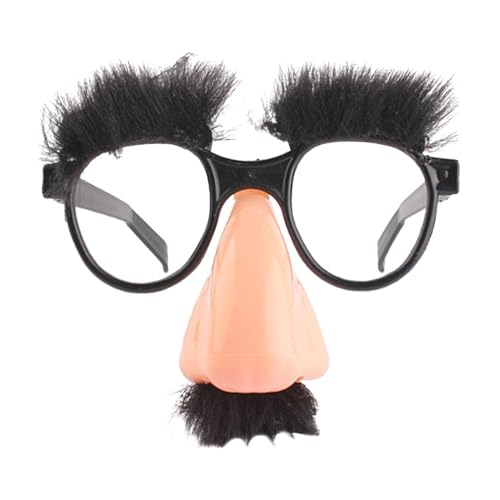 Humkopnl Verkleidungsbrille mit Schnurrbart, große Nasenbrille mit Augenbrauen, Schnurrbart, kreative Foto-Requisiten, Halloween-Party-Brillen, Partygeschenke für Kinder und Erwachsene von Humkopnl