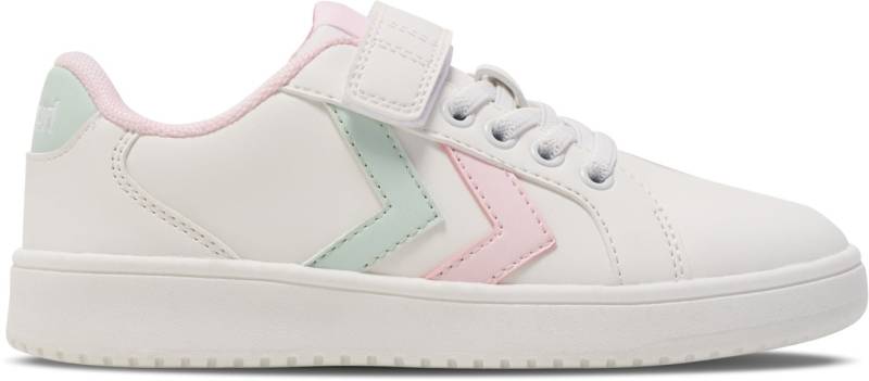 Hummel Derby Court Jr Kinder Sneaker, White/Pink, 29, Kinderschuhe von Hummel