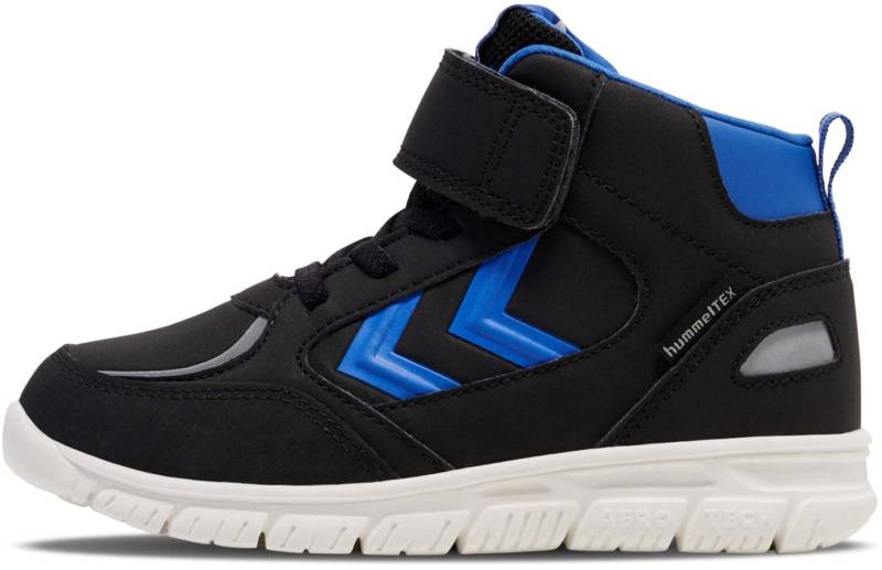 Hummel X-Light 2.0 Mid Tex Jr Kinder Sneaker, Black/Blue, 23, Kinderschuhe von Hummel