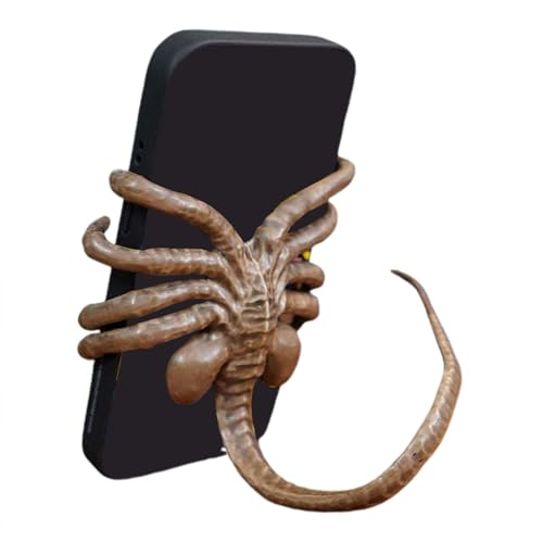 Alien Facehugger Phone Holder, Verstellbarer Gotischer Handyhalter, Sammelfiguren, Mit Beweglichen Gelenken, Flexiblem Schwanz, Geeignet Für Alle Handygrößen von HunicandIU