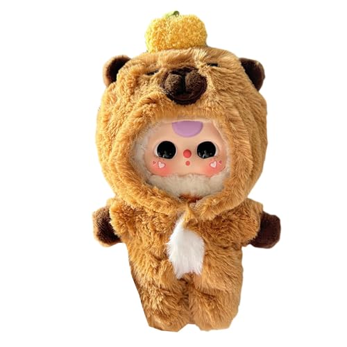 HunicandIU 20 cm Plüschpuppenkleidung, Plüsch-Anziehpuppe,Tierischer 1-teiliger Anzug-Strampler - Anime Puppe süße Pullover Pyjamas Spielzeug Puppen Zubehör Weihnachten Geburtstag von HunicandIU