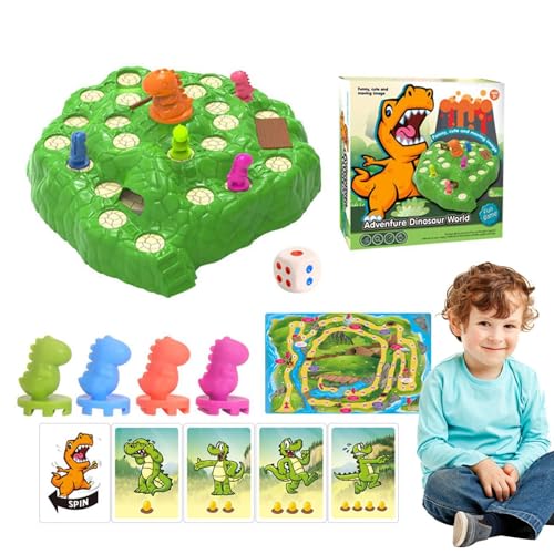 HunicandIU Dinosaurier-Brettspiel, Dinosaurier-Fluchtspiel - Lustiges interaktives Tisch-Brettspiel-Spielzeug | Aktivitätsspielzeug für die frühe Entwicklung für Kinder im Kindergarten, Klassische von HunicandIU