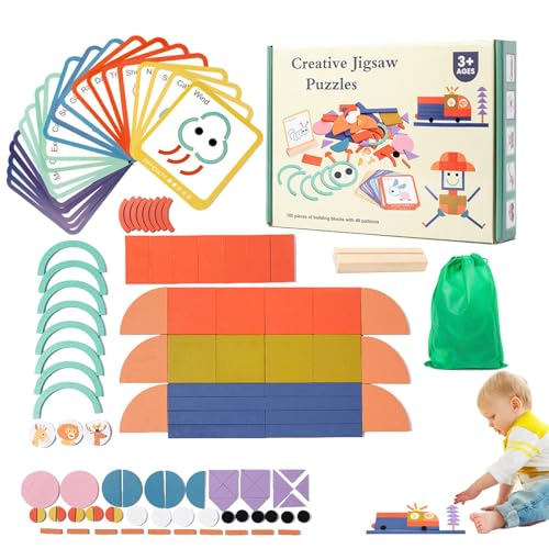 HunicandIU Passende Puzzles für Kleinkinder, passendes Puzzle-Spielzeug | 100-teiliges Puzzle zur Formanpassung | Frühe Lernaktivitäten für die Intelligenzentwicklung von Vorschulkindern, attraktives von HunicandIU