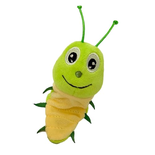 HunicandIU Stofftierpuppen für Kinder,Tierpuppen | Schmetterlings-Fingerpuppen - Niedliche Bienen-Fingerpuppen, weiche Plüsch-Raupen-Handpuppen für 1–3 Jahre alte Kleinkinder von HunicandIU