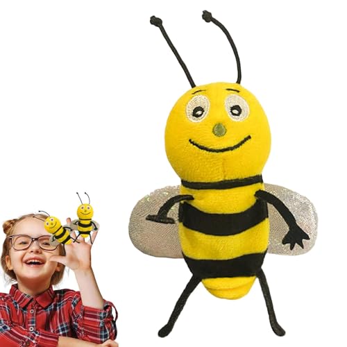 HunicandIU Tierhandpuppen,Tierpuppen für Kinder, Raupenpuppen, Niedliche Raupenhandpuppen, Plüsch-Marienkäferpuppen, ausgestopfte Fingerpuppen für Mädchen im Alter von 1–3 Jahren von HunicandIU