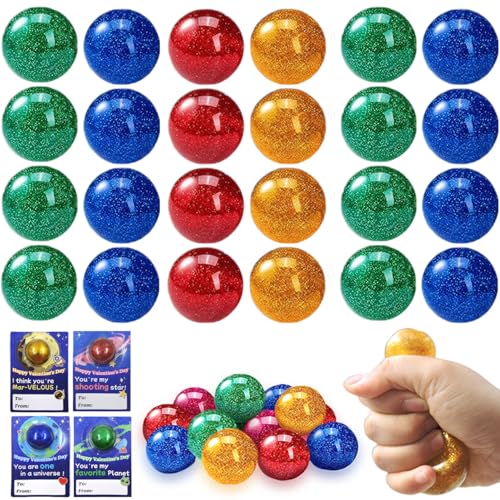 Huraoerrrr 24 Prozent Stressbälle für Kinder und Erwachsene farbenfrohe Stress Squeeze Spielzeug Stretch Ball Stress Relief Toy, Schulprämien von Huraoerrrr