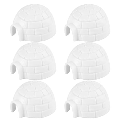 6PCS ICEHOUSE Figur Spielzeug Set, Eishausspielzeug für Kinder, Mini -Eishausspielzeug, realistische Eishausmodelle Penguin Polarspielzeug, Miniaturspielzeug Playset for Birthday Party Favor von Huraoerrrr